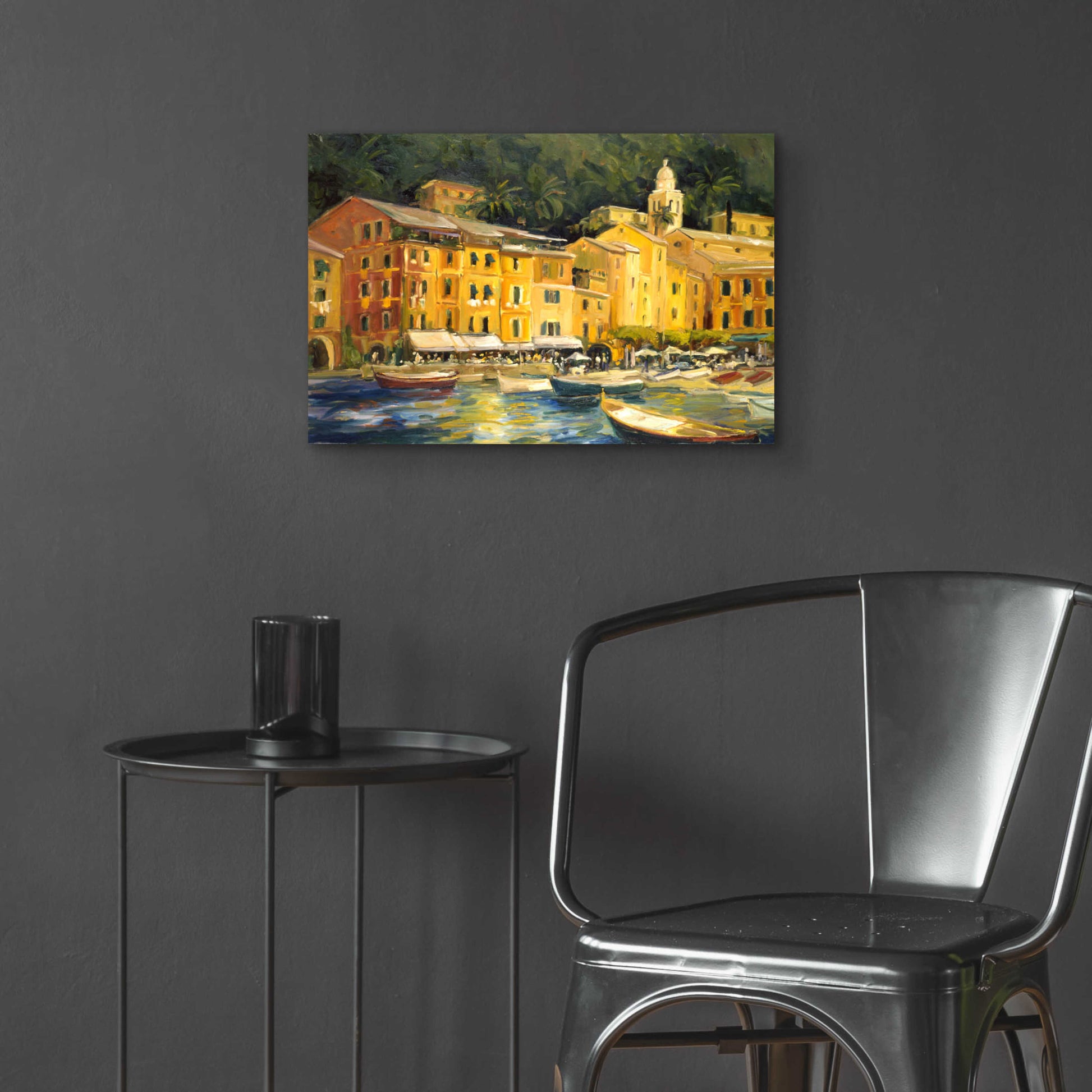 Epic Art 'Lake Como Hotel' by Allayn Stevens, Acrylic Glass Wall Art,24x16