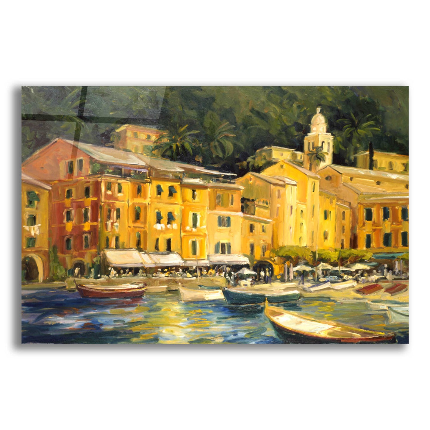 Epic Art 'Lake Como Hotel' by Allayn Stevens, Acrylic Glass Wall Art,24x16