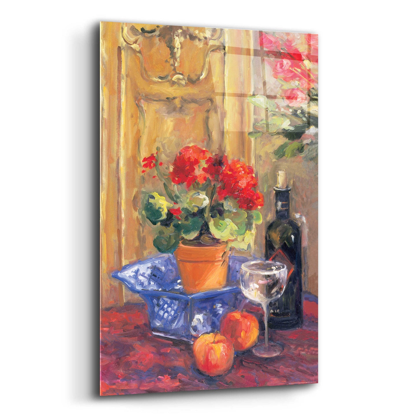 Epic Art 'Red Flowers 2' by Allayn Stevens, Acrylic Glass Wall Art,16x24