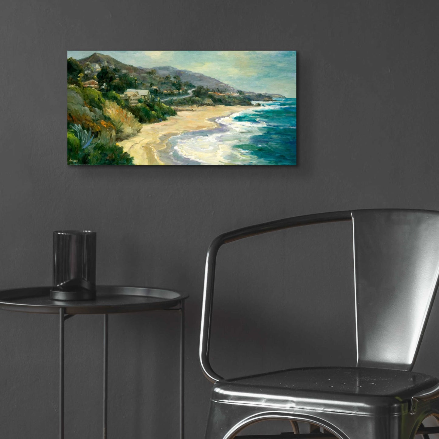 Epic Art 'Seaside Cove' by Allayn Stevens, Acrylic Glass Wall Art,24x12