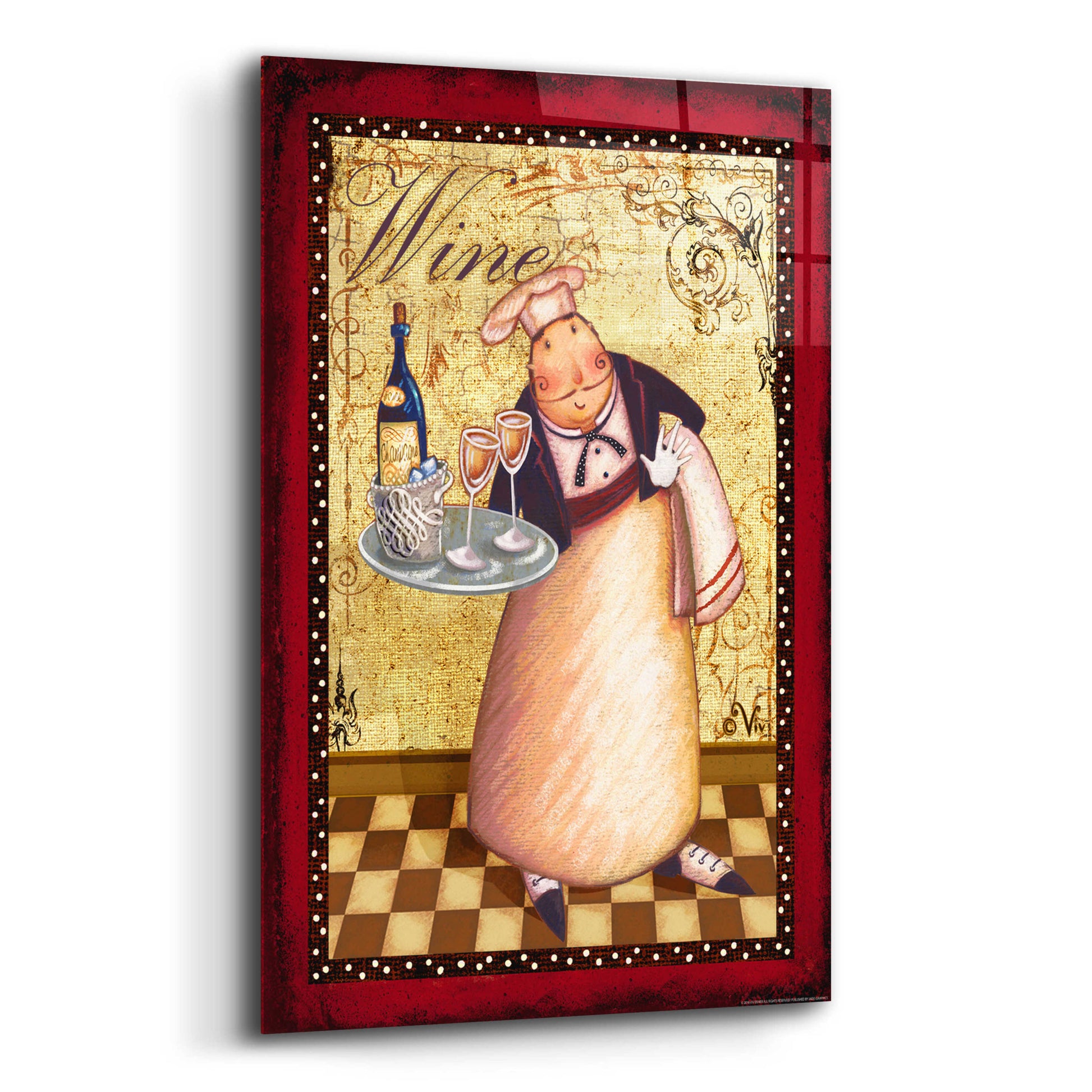 Epic Art 'Chef 4 Wine' by Viv Eisner, Acrylic Glass Wall Art,12x16