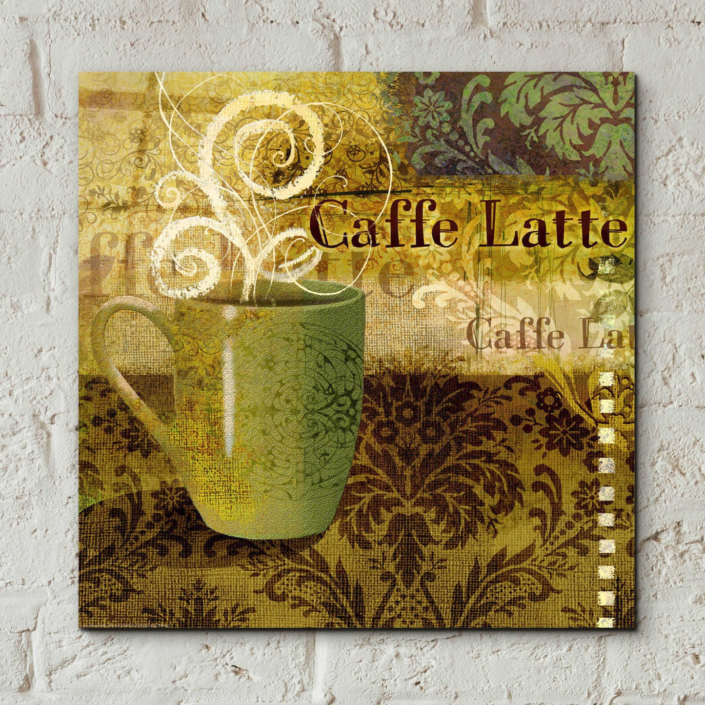 Epic Art 'Coffee 1 Latte' by Viv Eisner, Acrylic Glass Wall Art,12x12