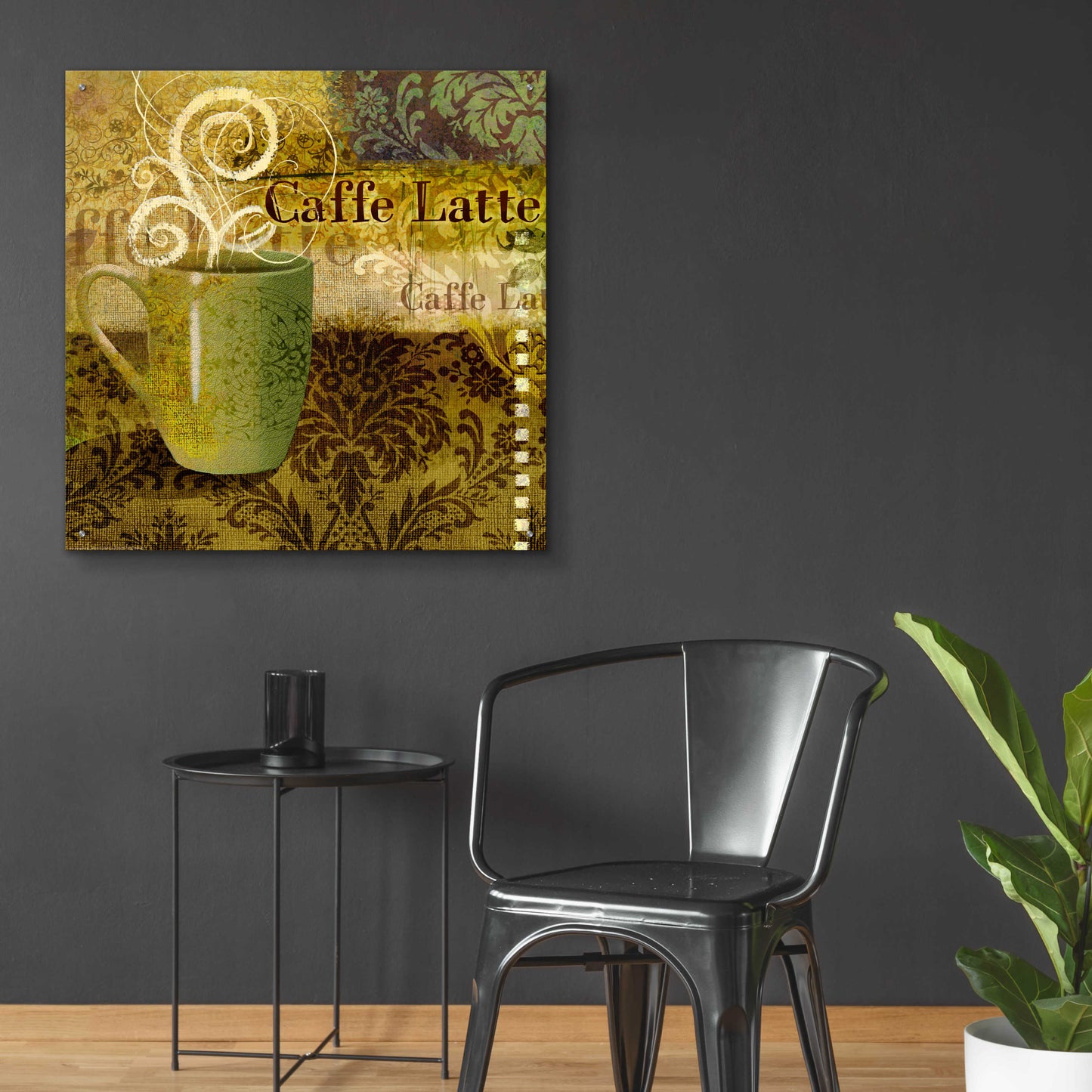 Epic Art 'Coffee 1 Latte' by Viv Eisner, Acrylic Glass Wall Art,36x36