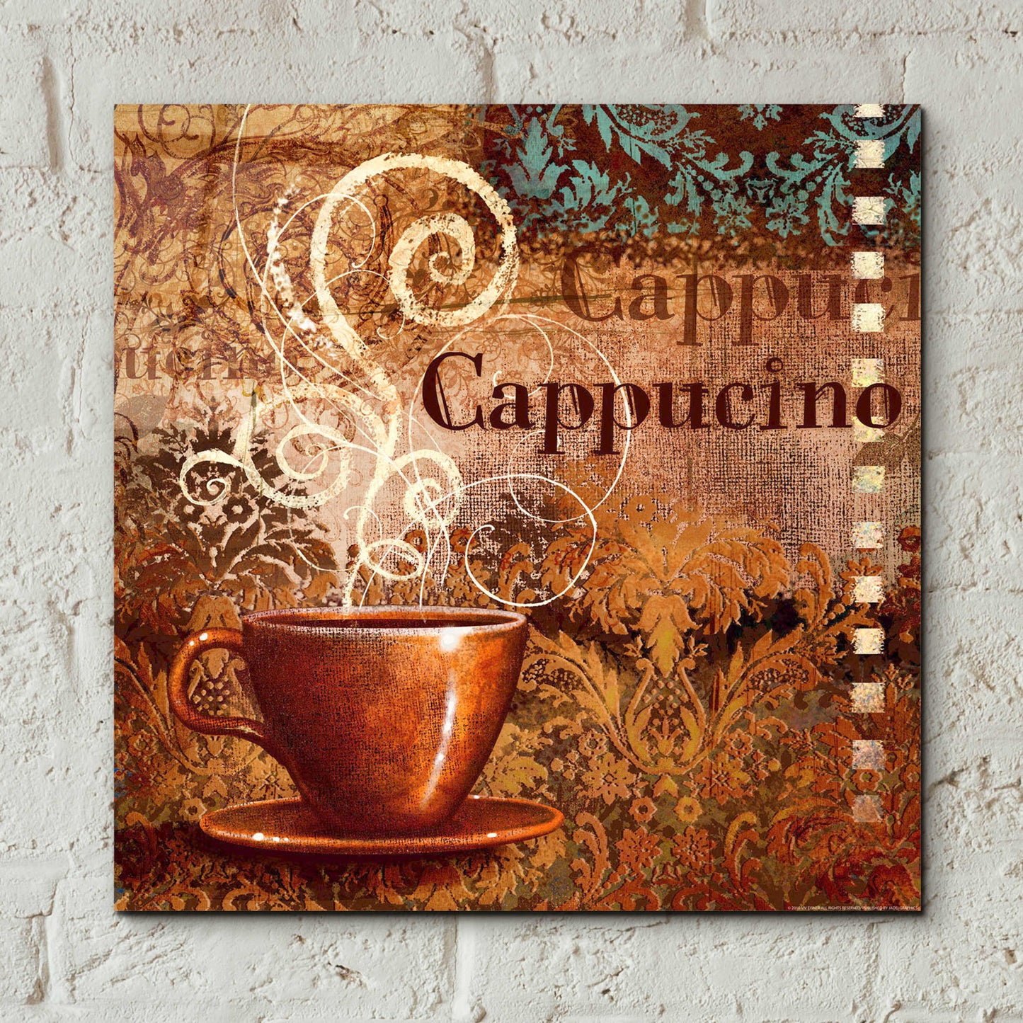 Epic Art 'Coffee 2 Cappuccino' by Viv Eisner, Acrylic Glass Wall Art,12x12