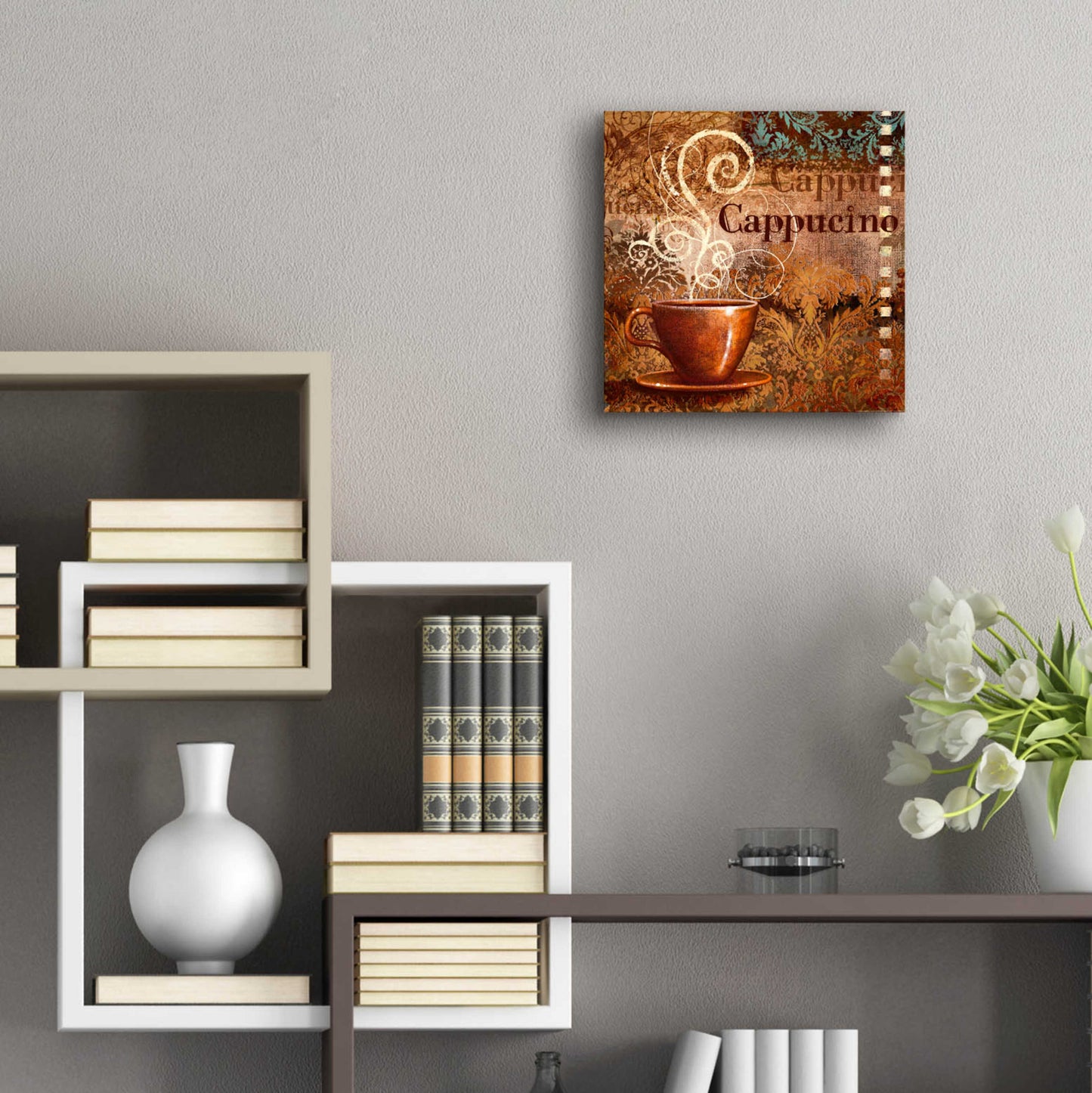 Epic Art 'Coffee 2 Cappuccino' by Viv Eisner, Acrylic Glass Wall Art,12x12