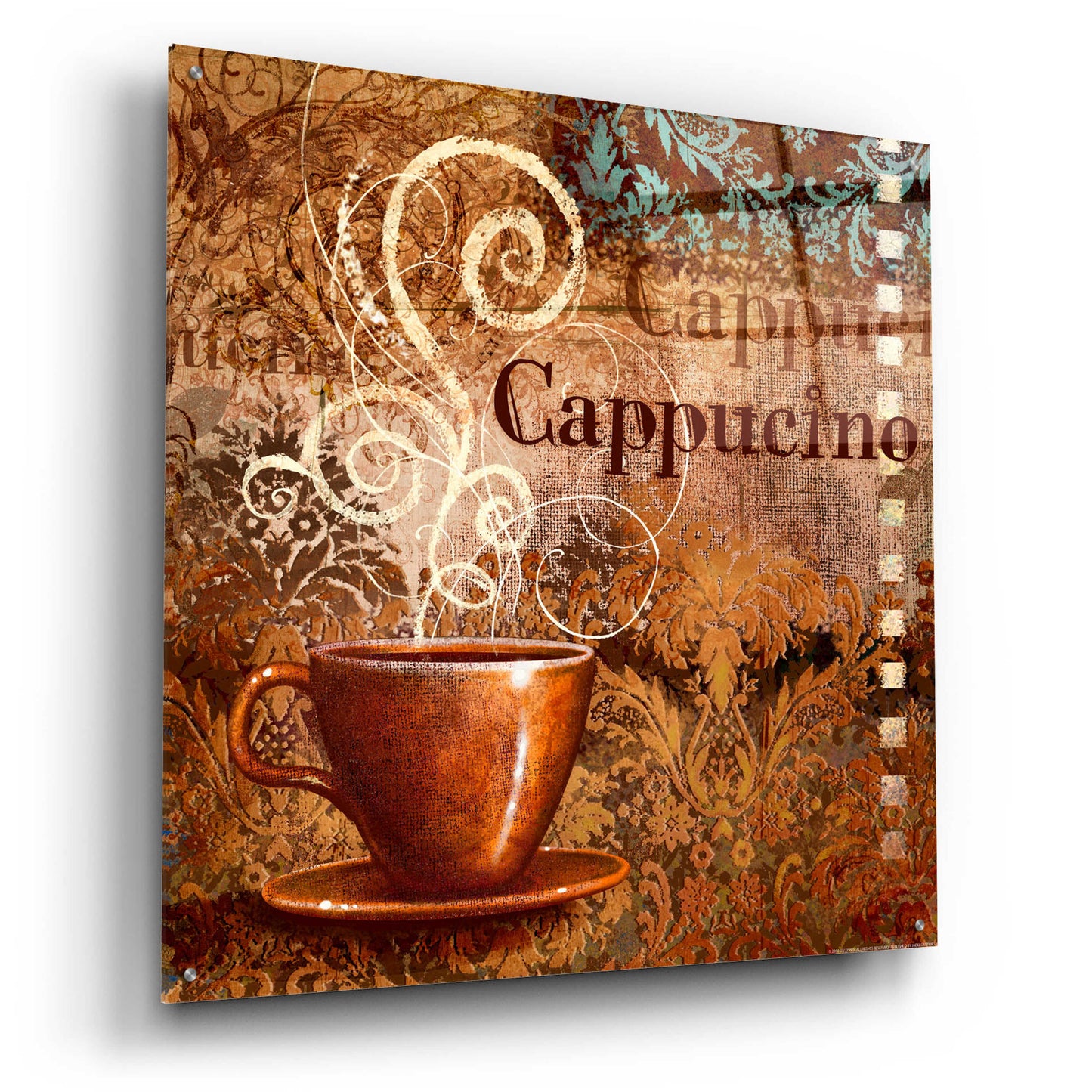 Epic Art 'Coffee 2 Cappuccino' by Viv Eisner, Acrylic Glass Wall Art,36x36