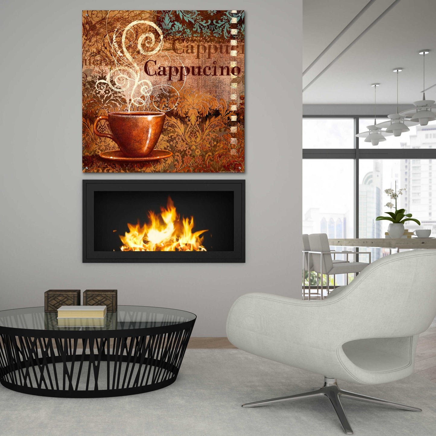 Epic Art 'Coffee 2 Cappuccino' by Viv Eisner, Acrylic Glass Wall Art,36x36