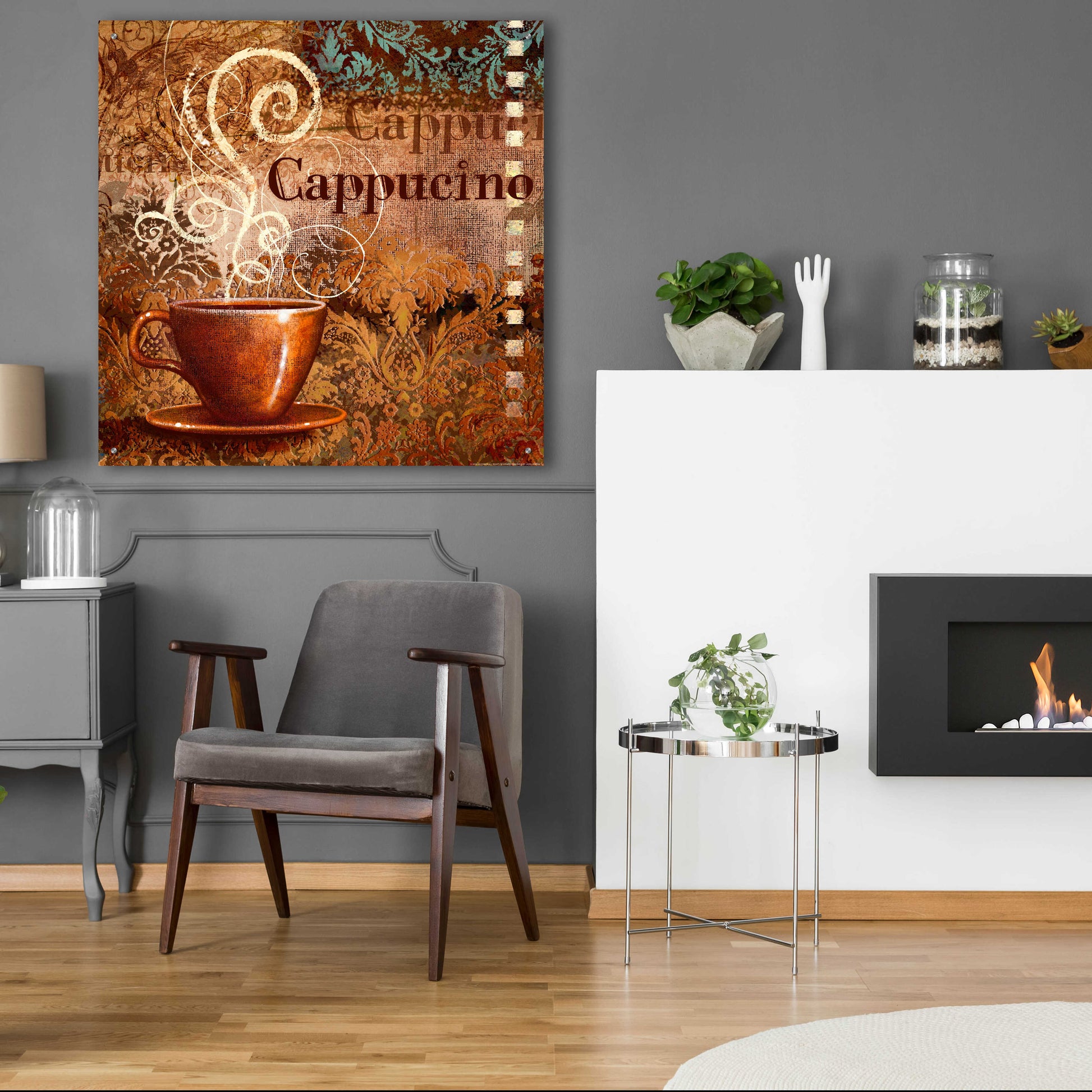 Epic Art 'Coffee 2 Cappuccino' by Viv Eisner, Acrylic Glass Wall Art,36x36