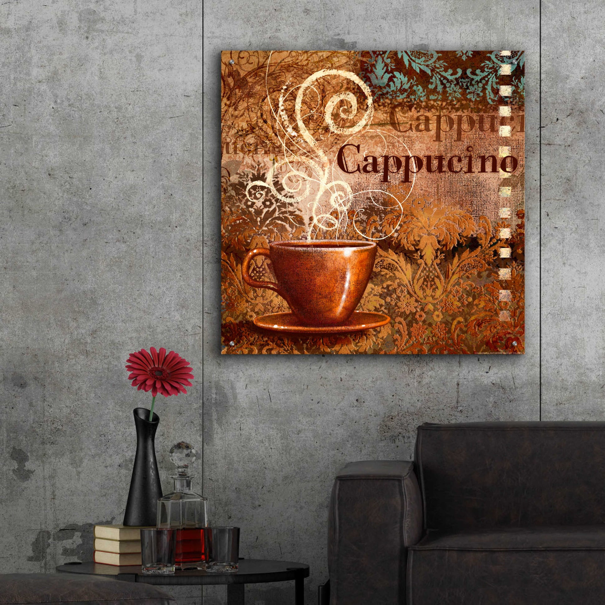 Epic Art 'Coffee 2 Cappuccino' by Viv Eisner, Acrylic Glass Wall Art,36x36