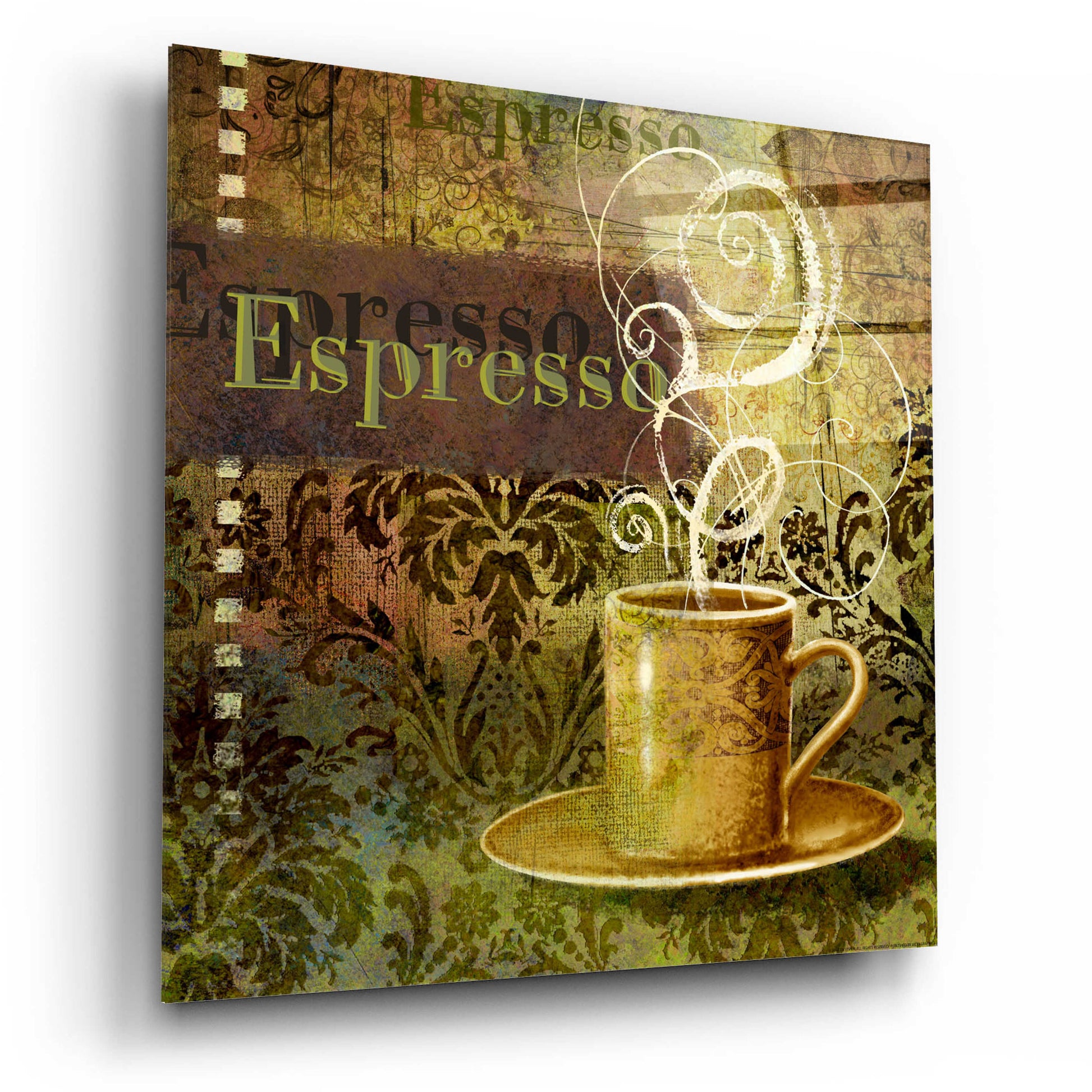 Epic Art 'Coffee 3 Espresso' by Viv Eisner, Acrylic Glass Wall Art,12x12