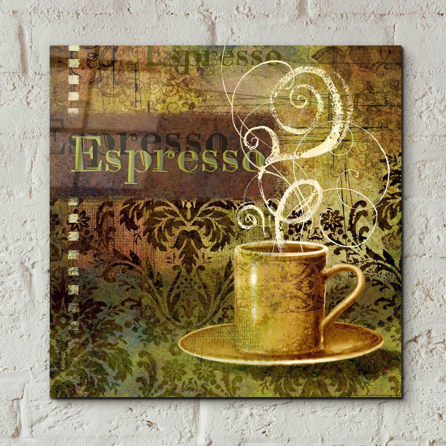 Epic Art 'Coffee 3 Espresso' by Viv Eisner, Acrylic Glass Wall Art,12x12