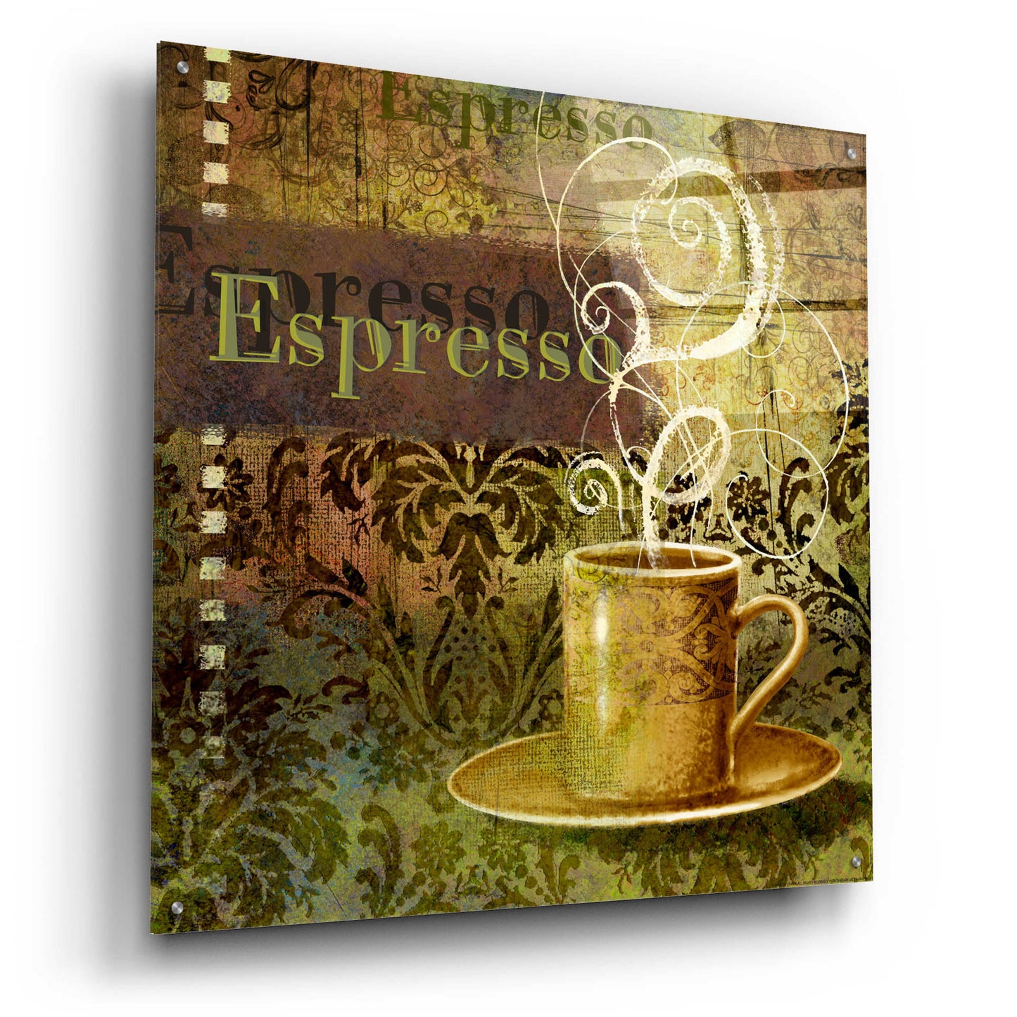 Epic Art 'Coffee 3 Espresso' by Viv Eisner, Acrylic Glass Wall Art,36x36