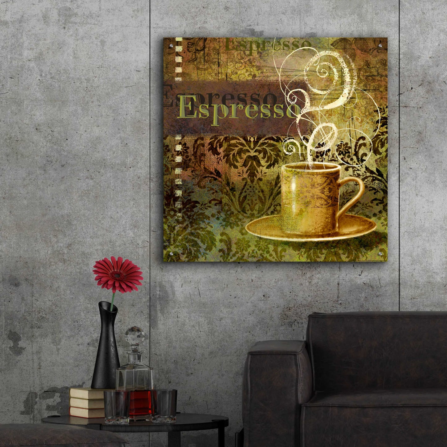 Epic Art 'Coffee 3 Espresso' by Viv Eisner, Acrylic Glass Wall Art,36x36