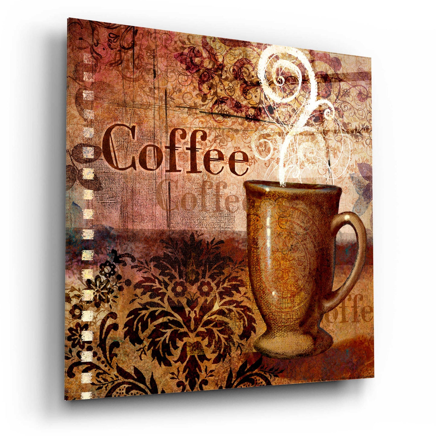 Epic Art 'Coffee 4 Coffee' by Viv Eisner, Acrylic Glass Wall Art,12x12