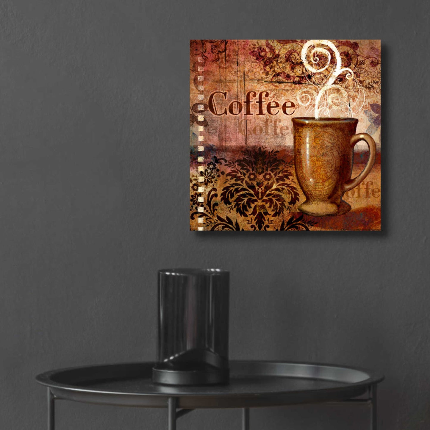 Epic Art 'Coffee 4 Coffee' by Viv Eisner, Acrylic Glass Wall Art,12x12