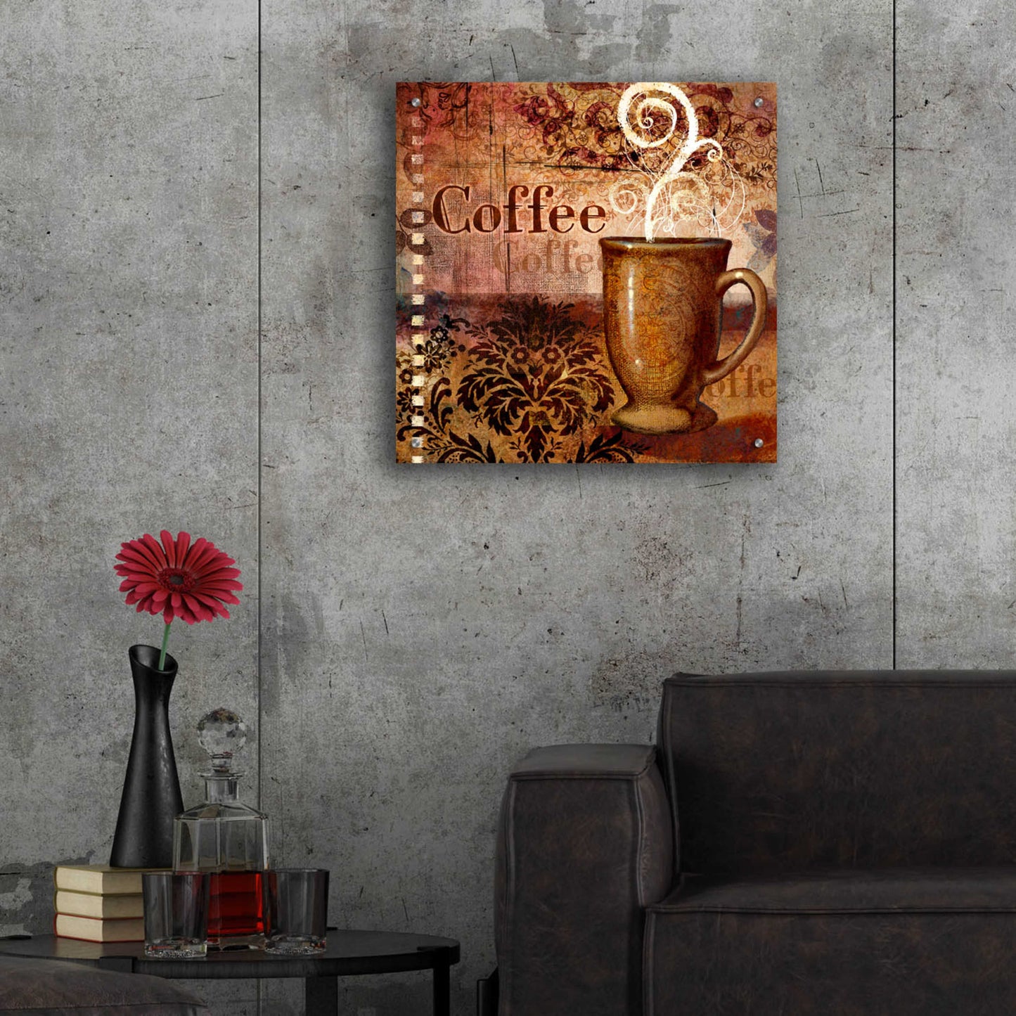 Epic Art 'Coffee 4 Coffee' by Viv Eisner, Acrylic Glass Wall Art,24x24