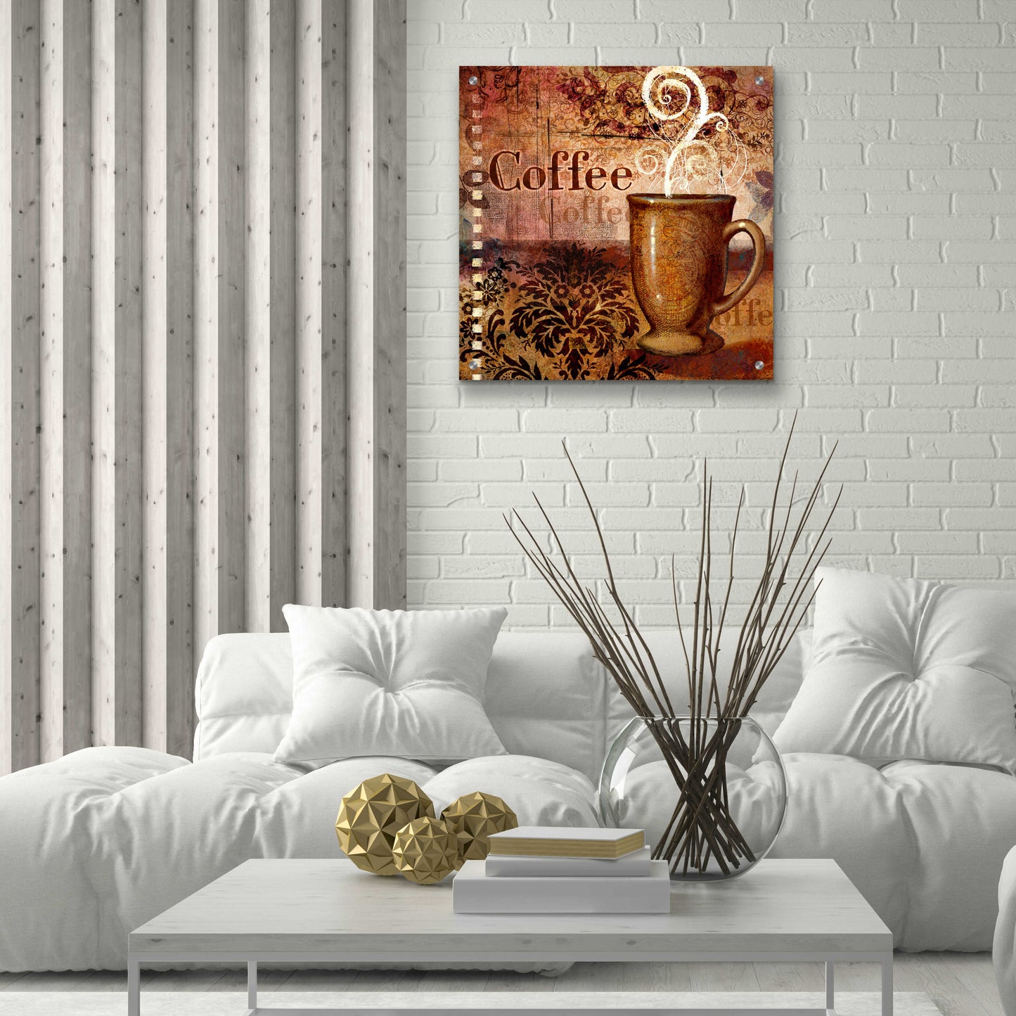 Epic Art 'Coffee 4 Coffee' by Viv Eisner, Acrylic Glass Wall Art,24x24