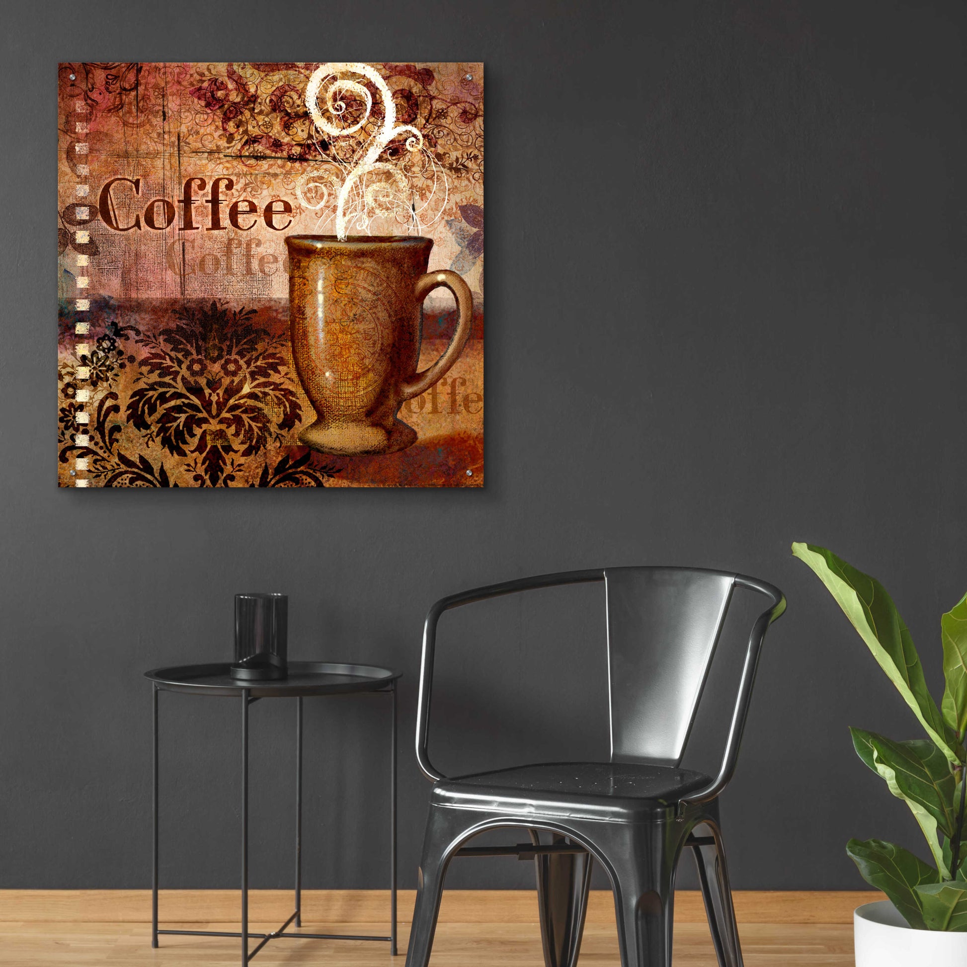 Epic Art 'Coffee 4 Coffee' by Viv Eisner, Acrylic Glass Wall Art,36x36