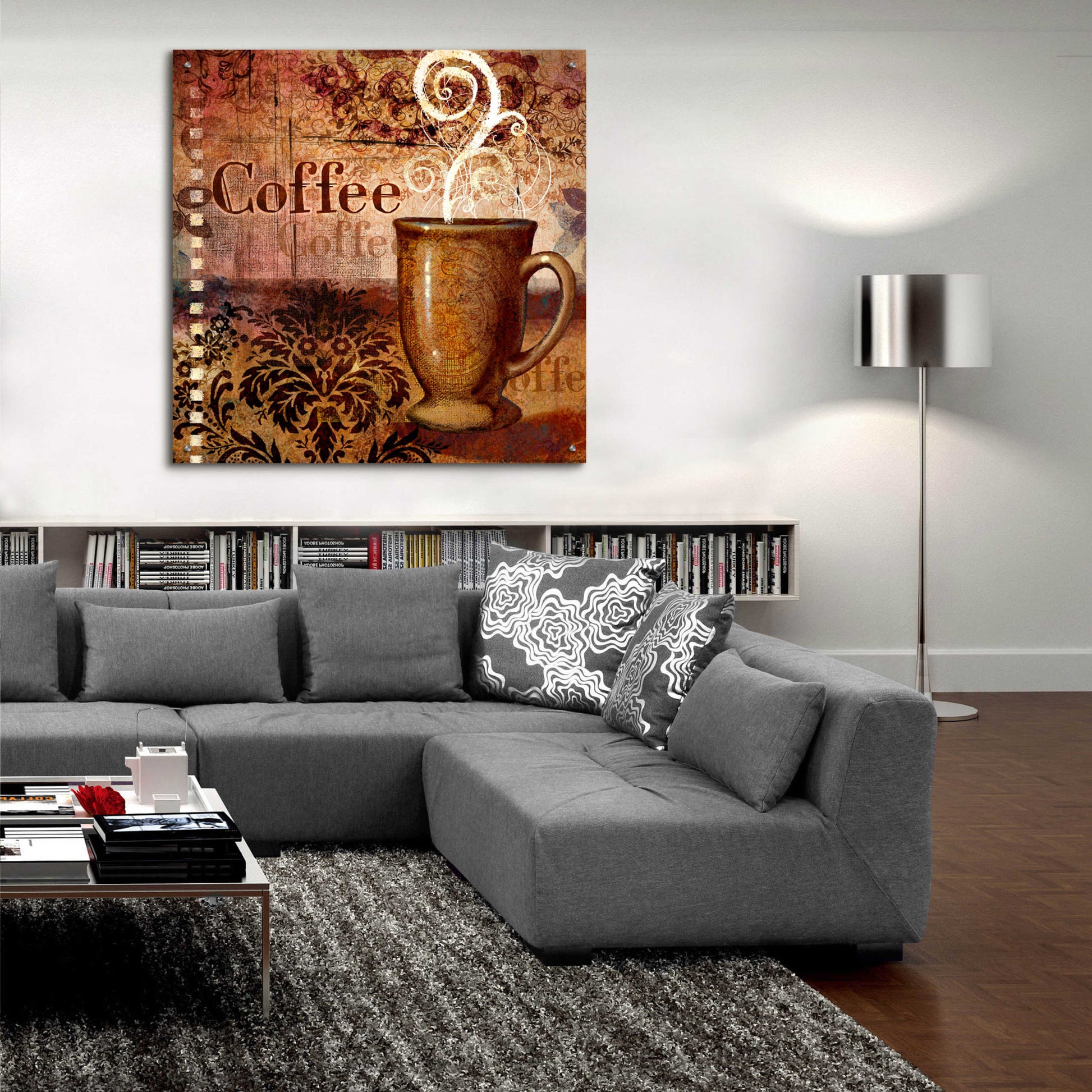 Epic Art 'Coffee 4 Coffee' by Viv Eisner, Acrylic Glass Wall Art,36x36