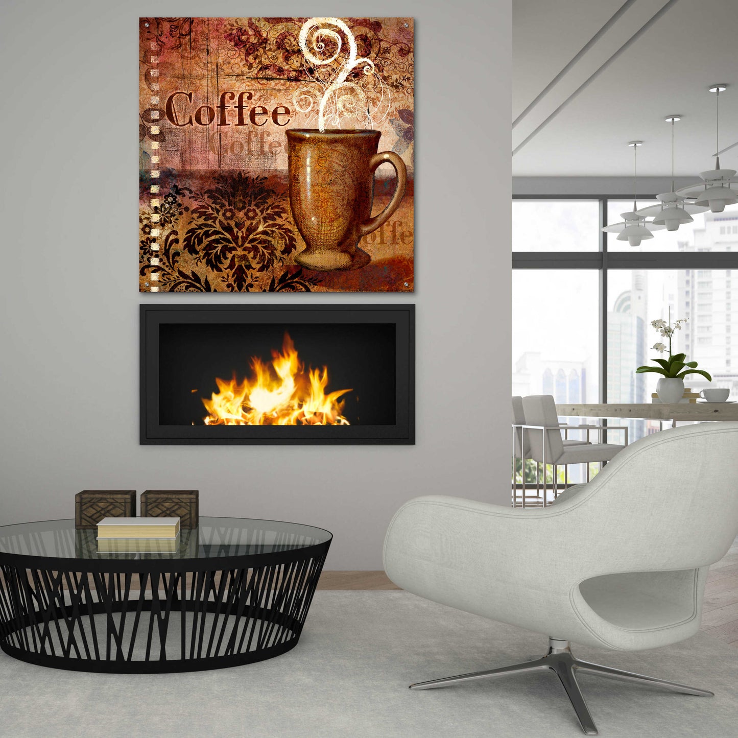 Epic Art 'Coffee 4 Coffee' by Viv Eisner, Acrylic Glass Wall Art,36x36