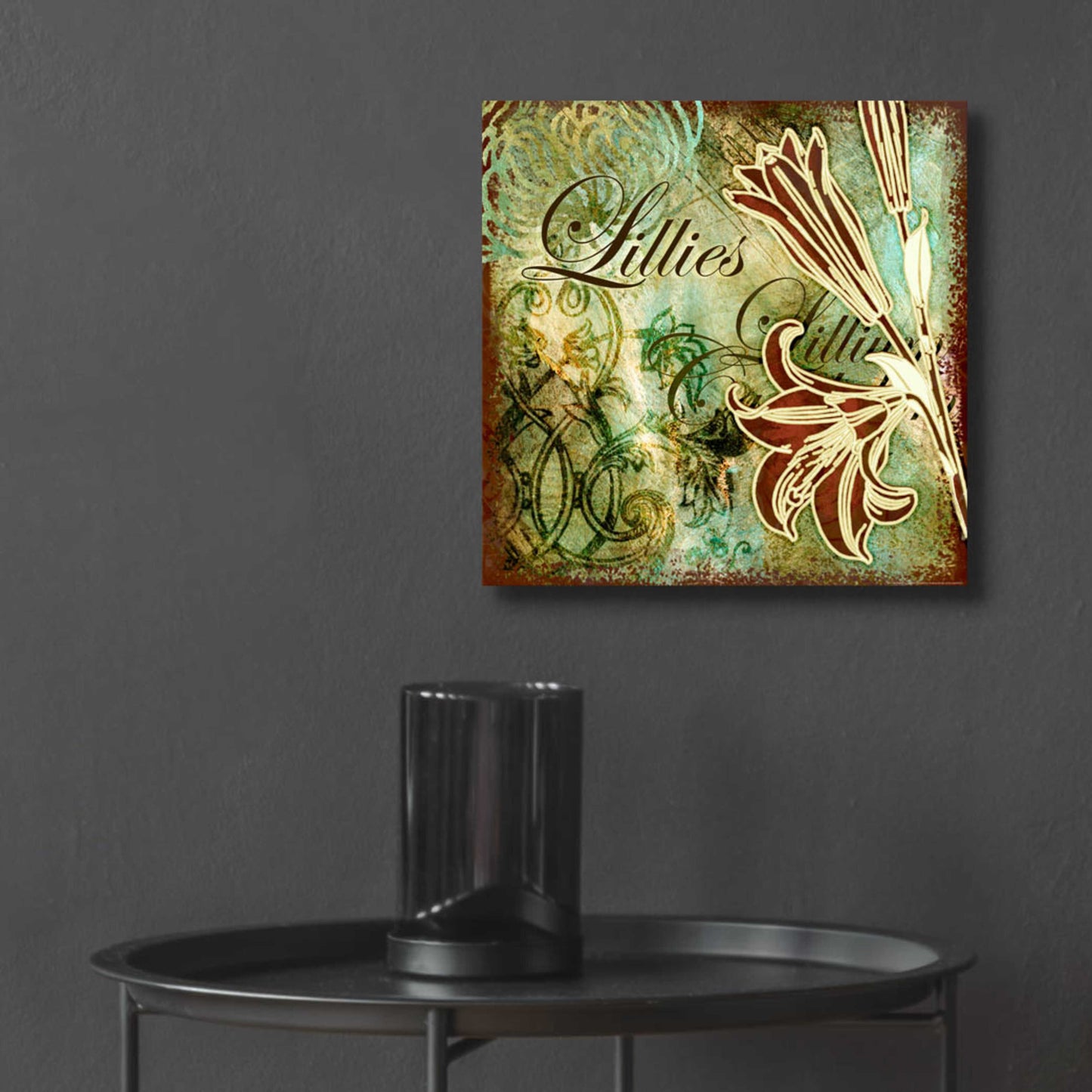 Epic Art 'Lilies 1' by Viv Eisner, Acrylic Glass Wall Art,12x12