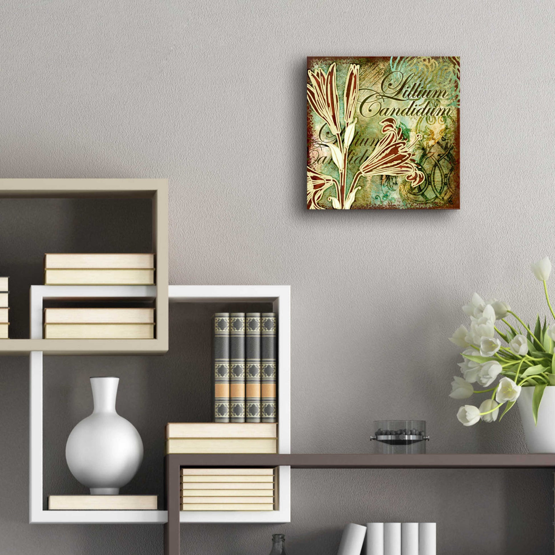 Epic Art 'Lilies 2' by Viv Eisner, Acrylic Glass Wall Art,12x12