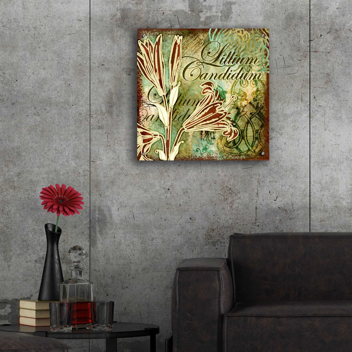 Epic Art 'Lilies 2' by Viv Eisner, Acrylic Glass Wall Art,24x24