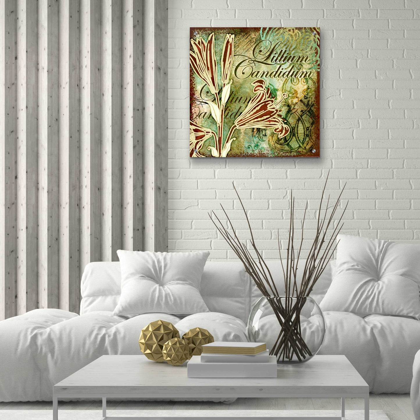 Epic Art 'Lilies 2' by Viv Eisner, Acrylic Glass Wall Art,24x24