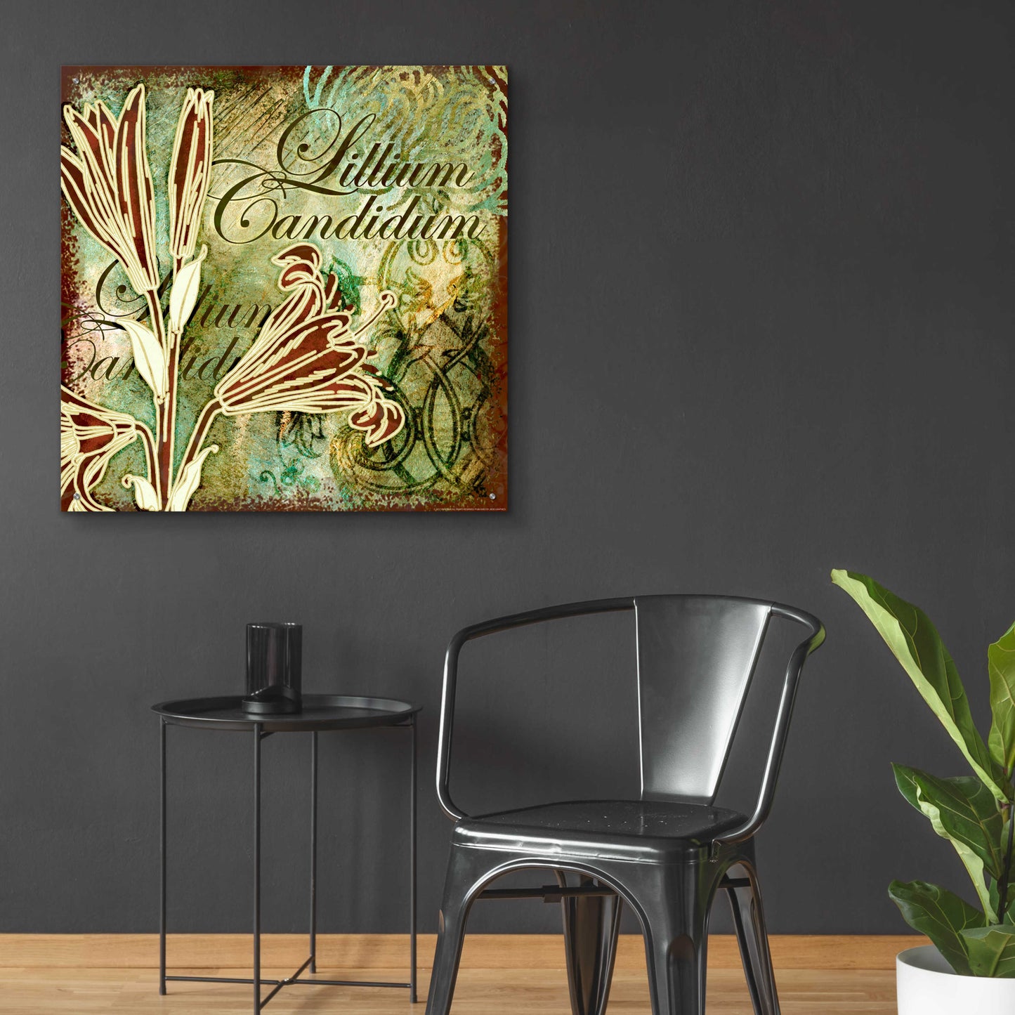 Epic Art 'Lilies 2' by Viv Eisner, Acrylic Glass Wall Art,36x36