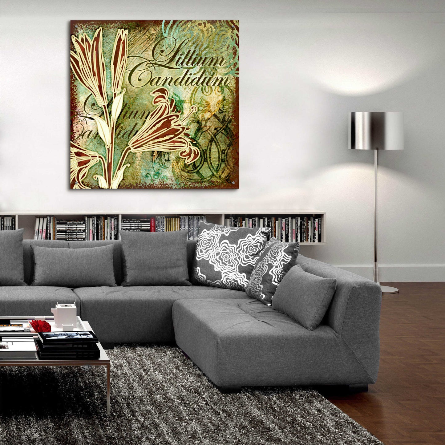 Epic Art 'Lilies 2' by Viv Eisner, Acrylic Glass Wall Art,36x36