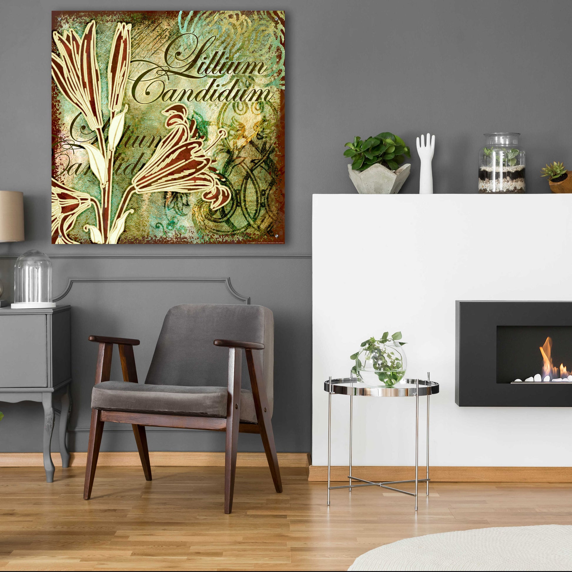 Epic Art 'Lilies 2' by Viv Eisner, Acrylic Glass Wall Art,36x36