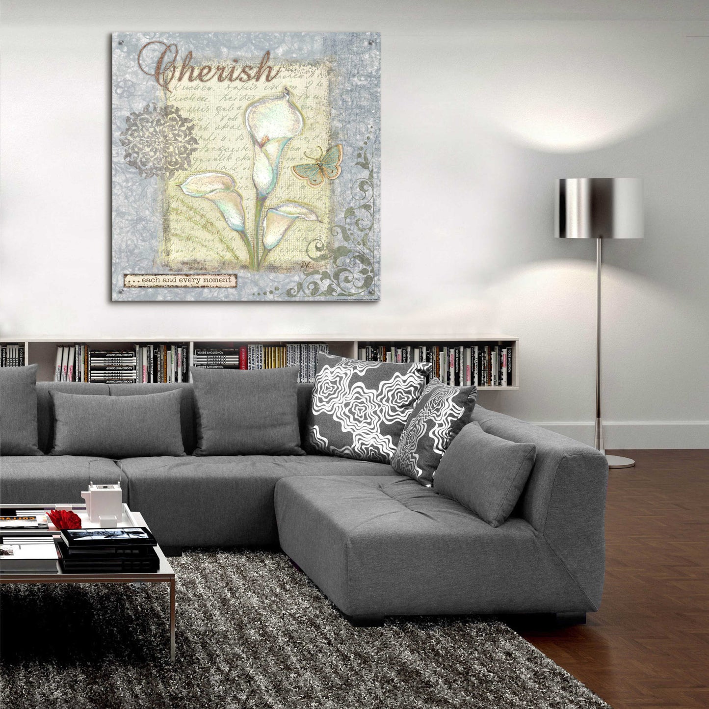 Epic Art 'Word 2 Cherish' by Viv Eisner, Acrylic Glass Wall Art,36x36