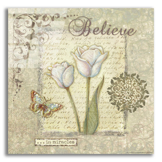 Epic Art 'Word 3 Believe' by Viv Eisner, Acrylic Glass Wall Art