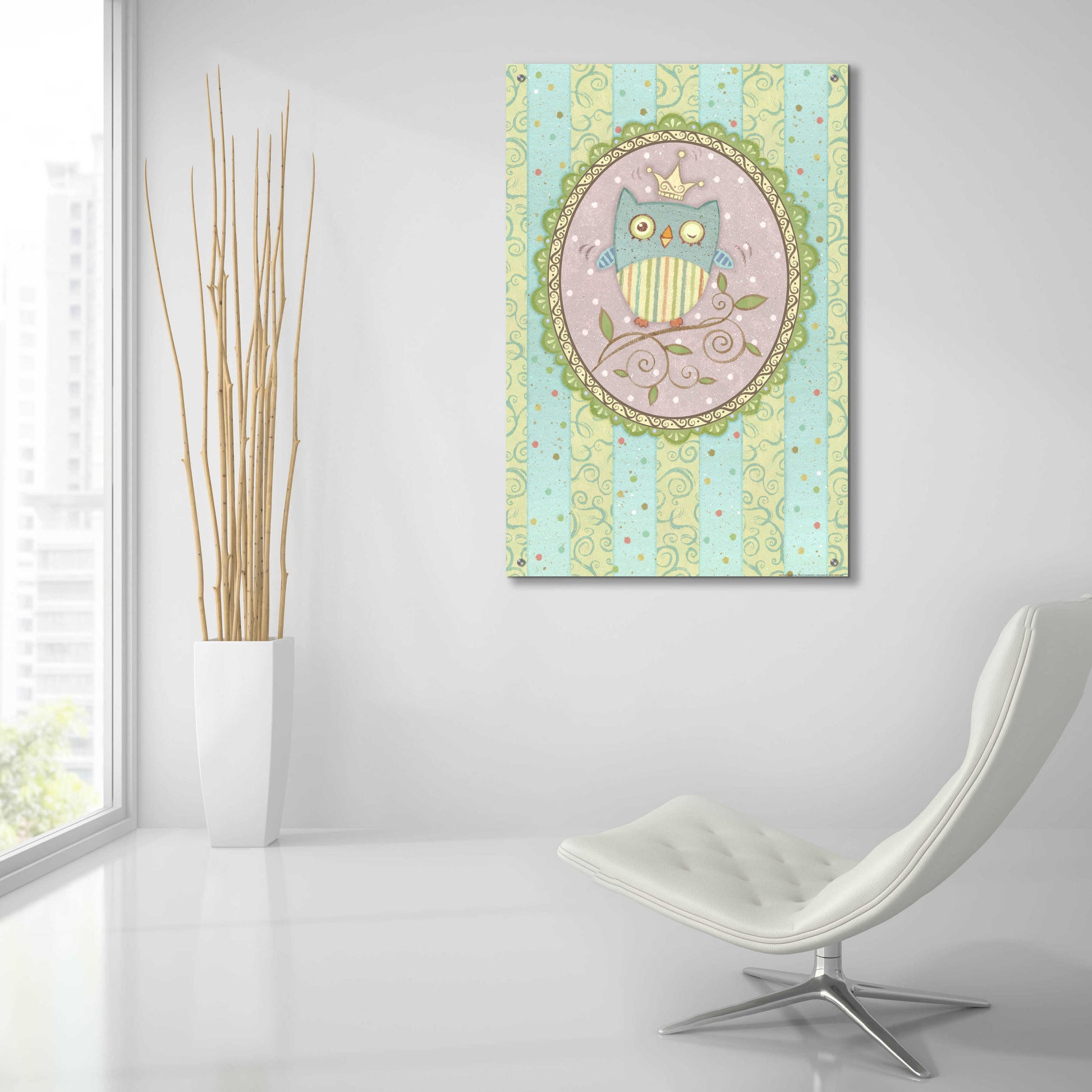 Epic Art 'Winking Owl' by Viv Eisner, Acrylic Glass Wall Art,24x36