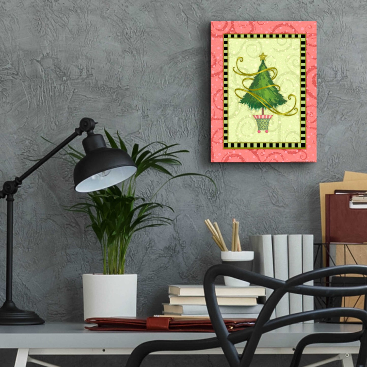 Epic Art 'Holiday Tree 2' by Viv Eisner, Acrylic Glass Wall Art,12x16