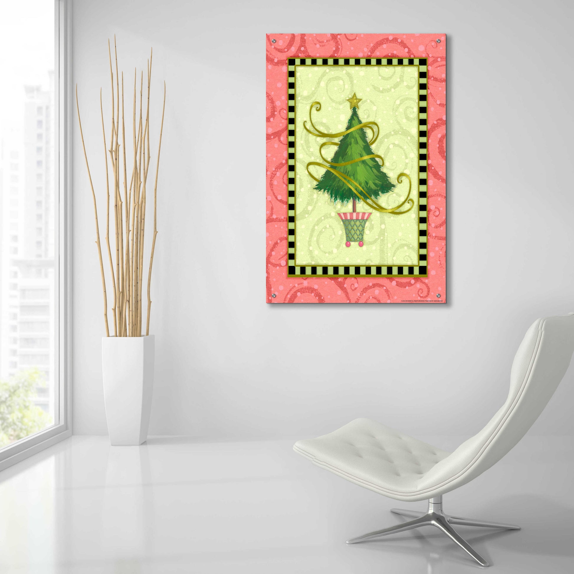 Epic Art 'Holiday Tree 2' by Viv Eisner, Acrylic Glass Wall Art,24x36