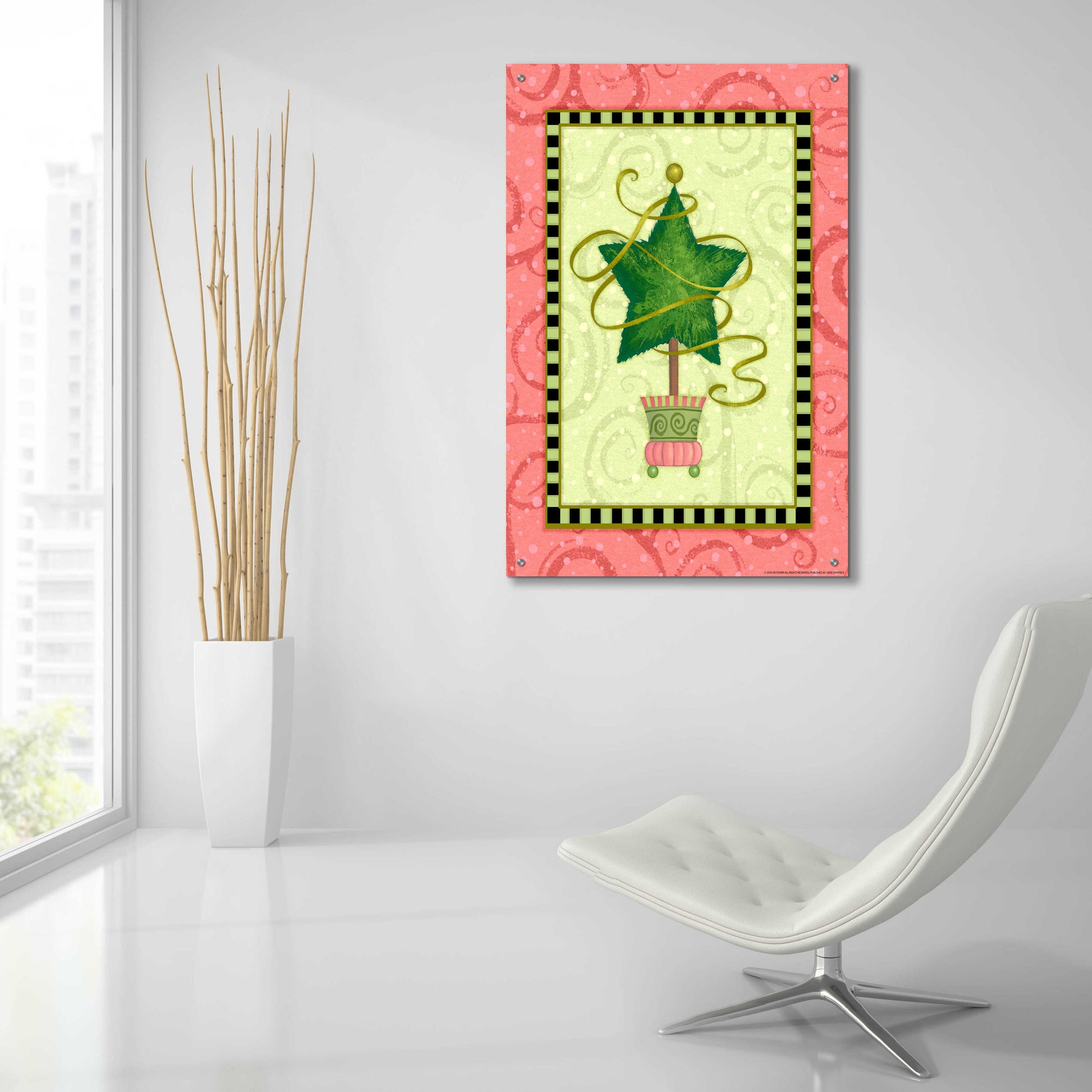 Epic Art 'Holiday Tree 4' by Viv Eisner, Acrylic Glass Wall Art,24x36