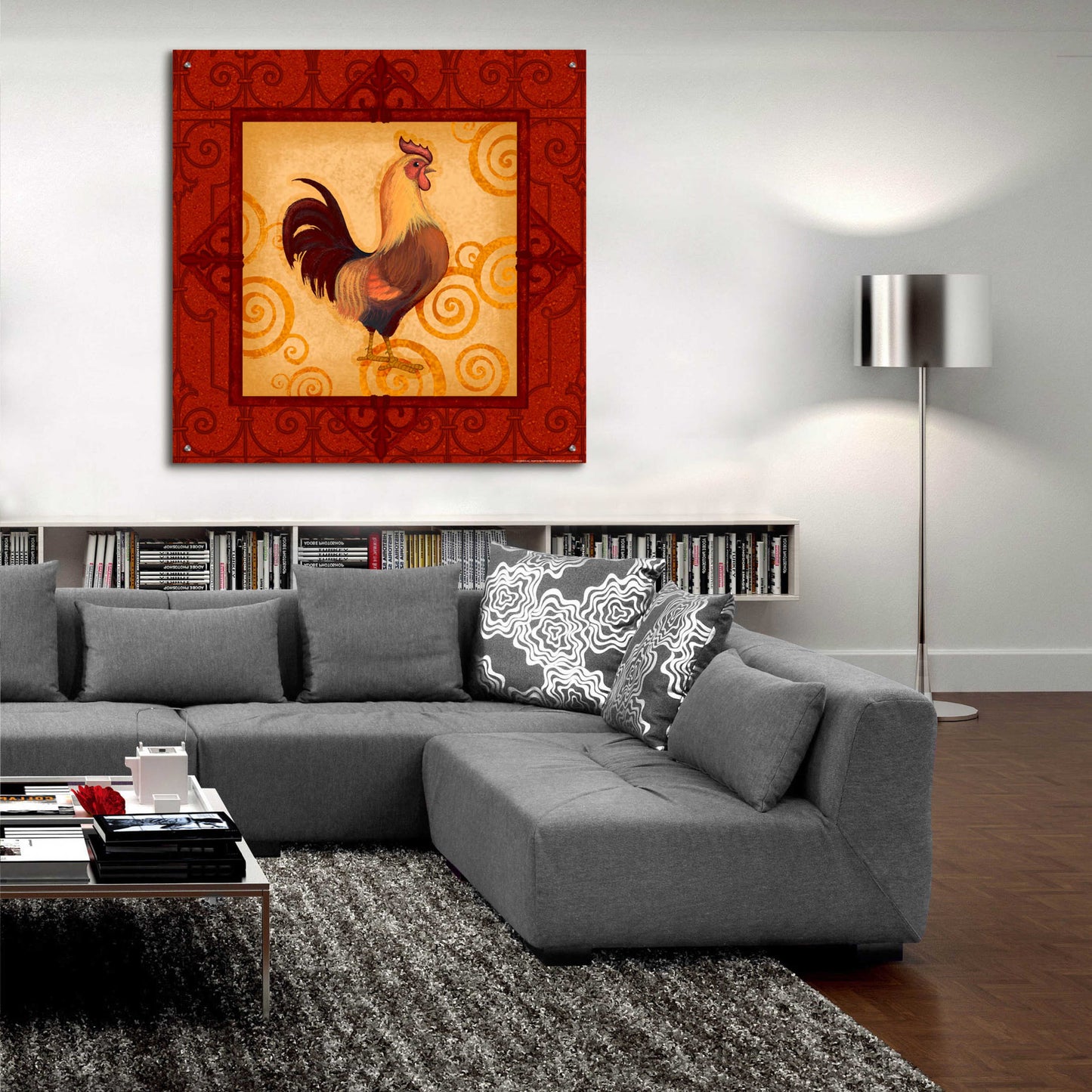 Epic Art 'Rooster 1' by Viv Eisner, Acrylic Glass Wall Art,36x36