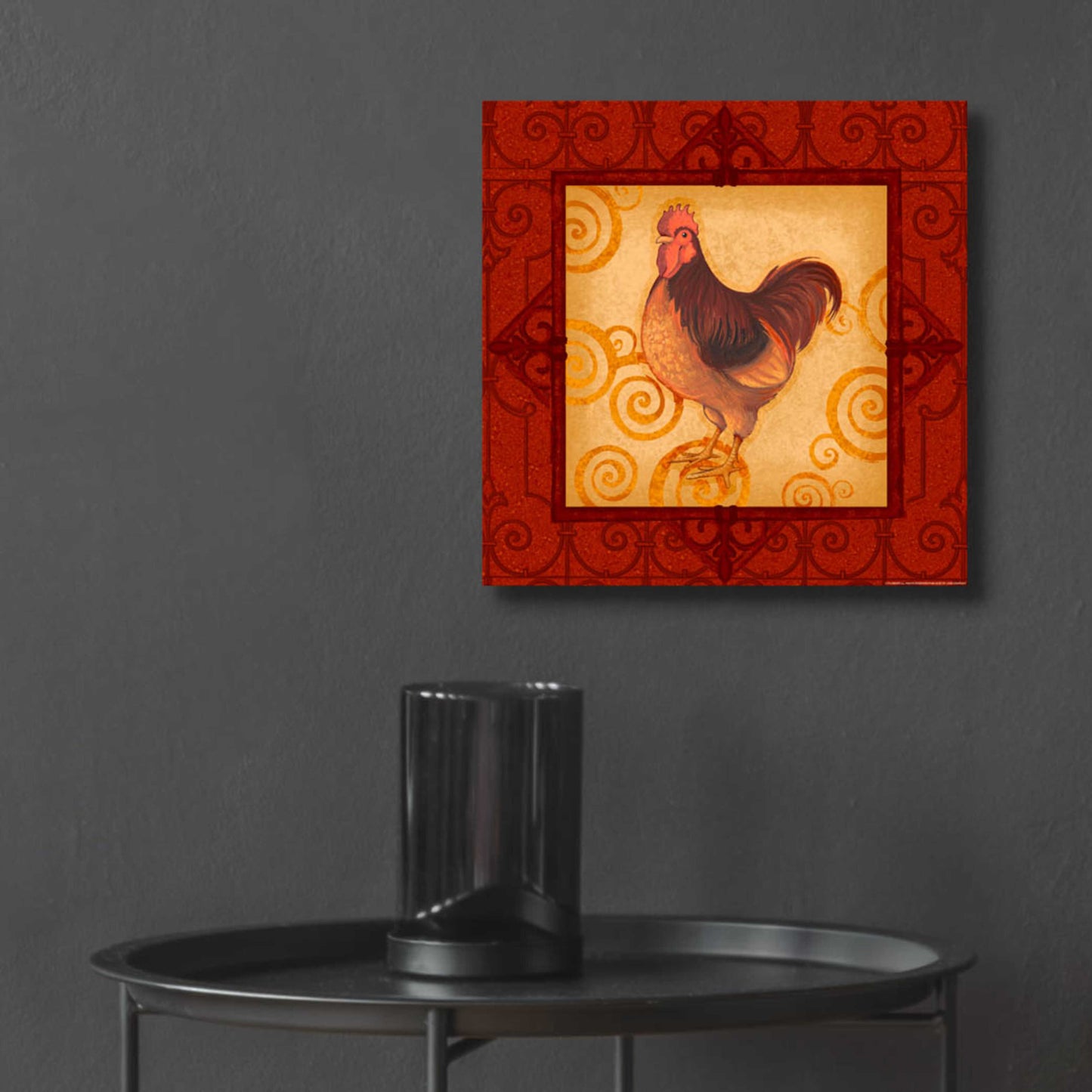 Epic Art 'Rooster 3' by Viv Eisner, Acrylic Glass Wall Art,12x12