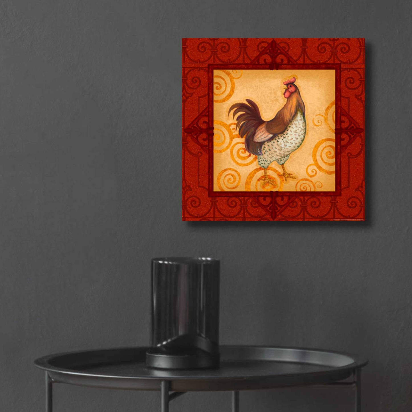 Epic Art 'Rooster 4' by Viv Eisner, Acrylic Glass Wall Art,12x12