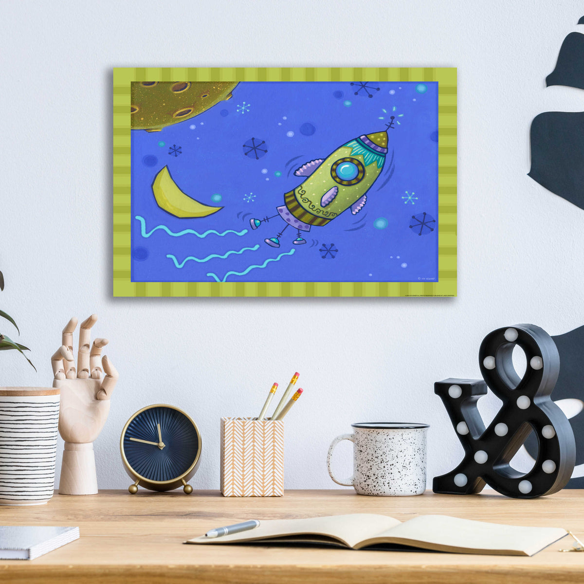 Epic Art 'Spaceship' by Viv Eisner, Acrylic Glass Wall Art,16x12