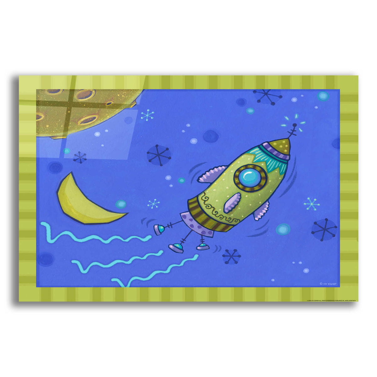Epic Art 'Spaceship' by Viv Eisner, Acrylic Glass Wall Art