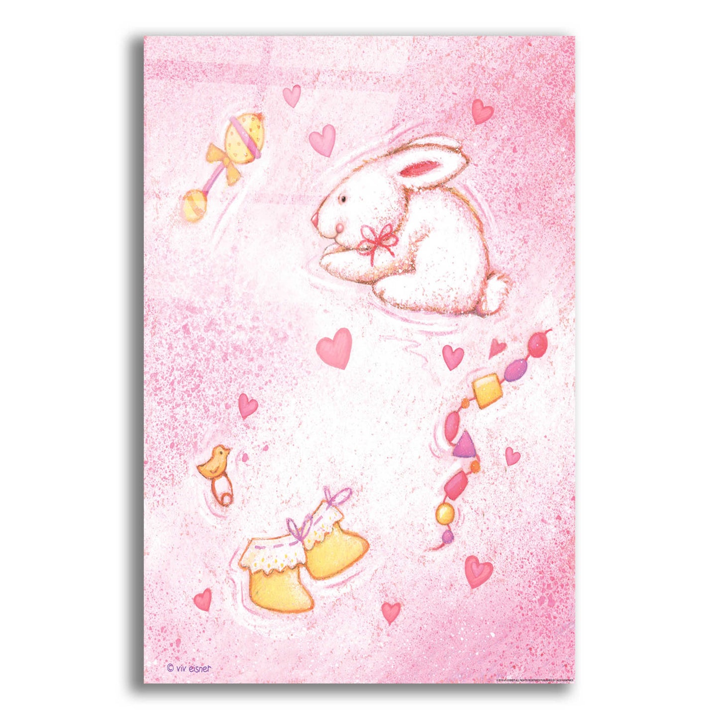 Epic Art 'Nursery 1 Bunny' by Viv Eisner, Acrylic Glass Wall Art