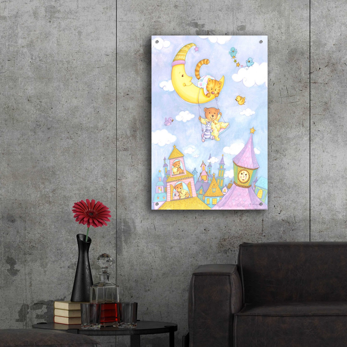 Epic Art 'Moon Swing' by Viv Eisner, Acrylic Glass Wall Art,24x36