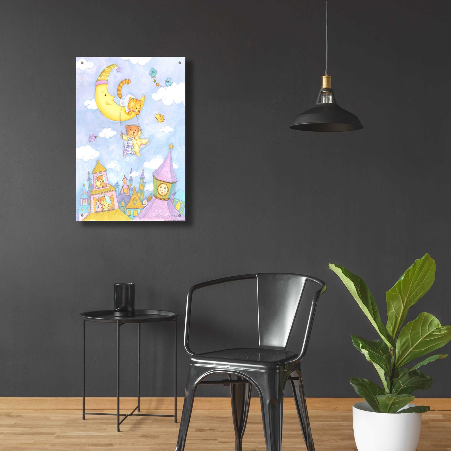 Epic Art 'Moon Swing' by Viv Eisner, Acrylic Glass Wall Art,24x36