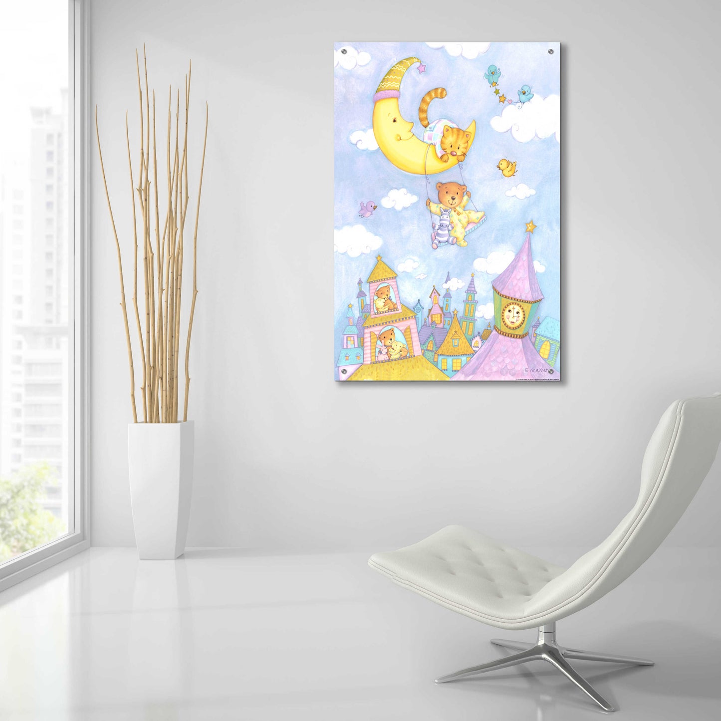 Epic Art 'Moon Swing' by Viv Eisner, Acrylic Glass Wall Art,24x36