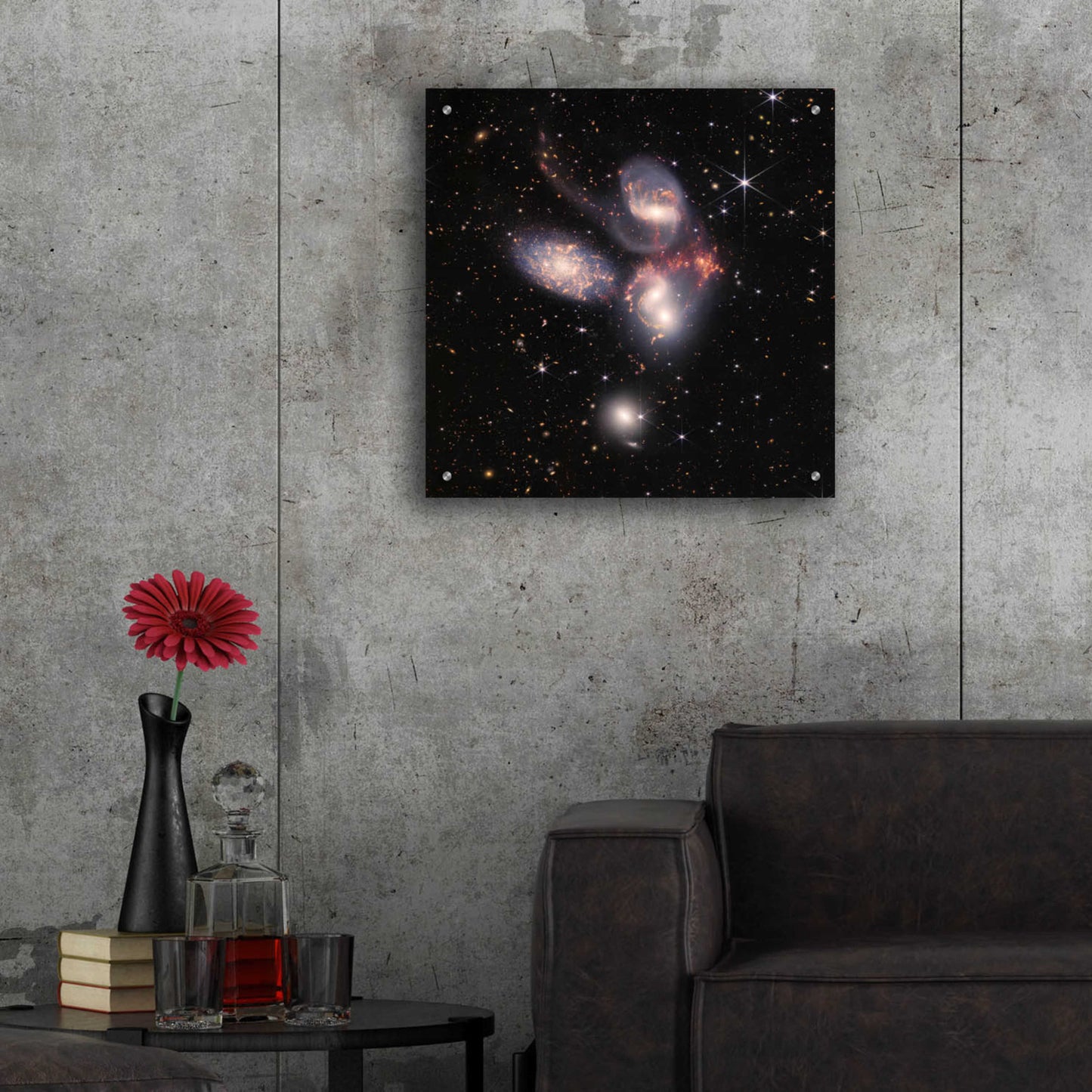 Epic Art 'Stephan's Quintet 2' by NASA, Acrylic Glass Wall Art,24x24