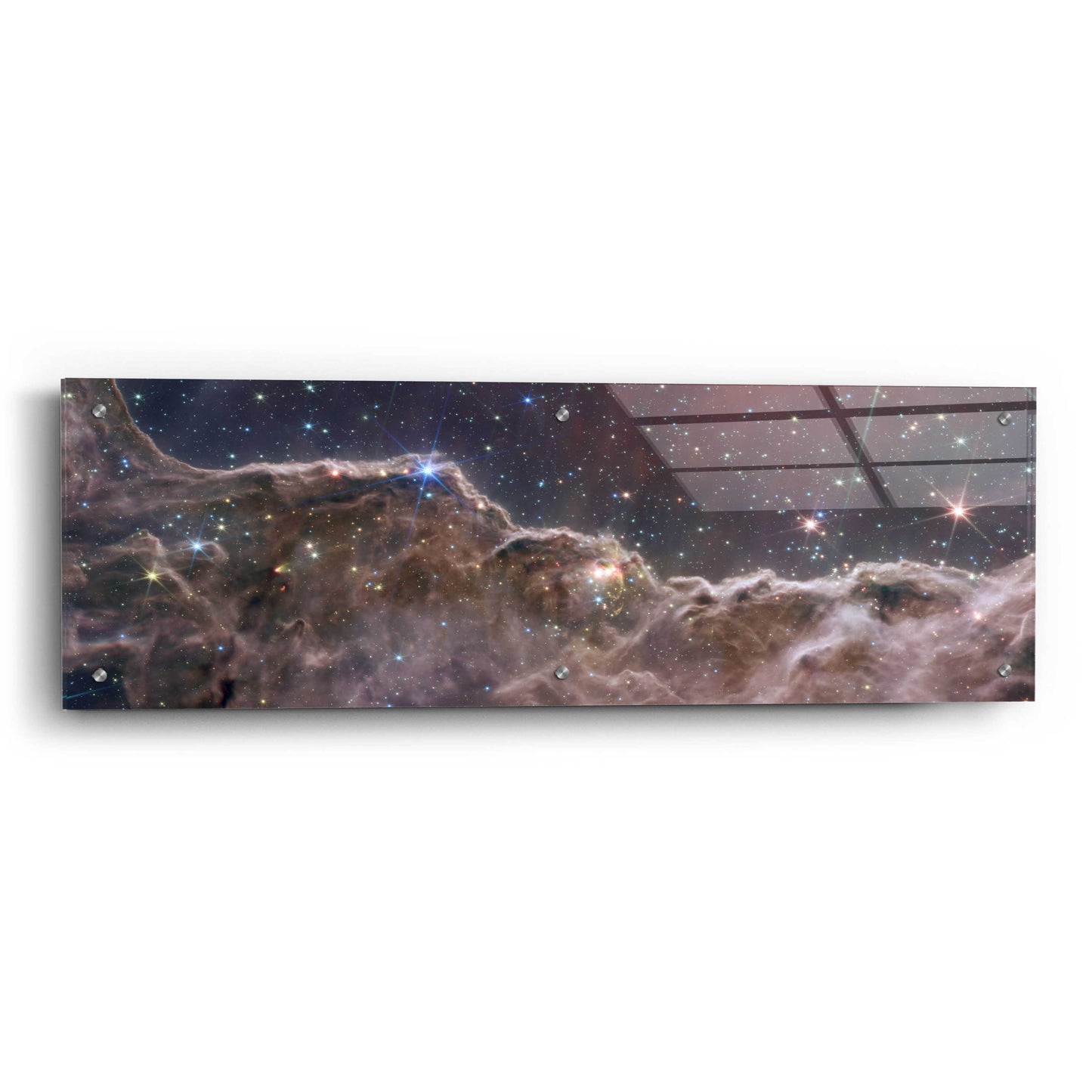 Epic Art 'Cosmic Cliffs in the Carina Nebula' by NASA, Acrylic Glass Wall Art,36x12