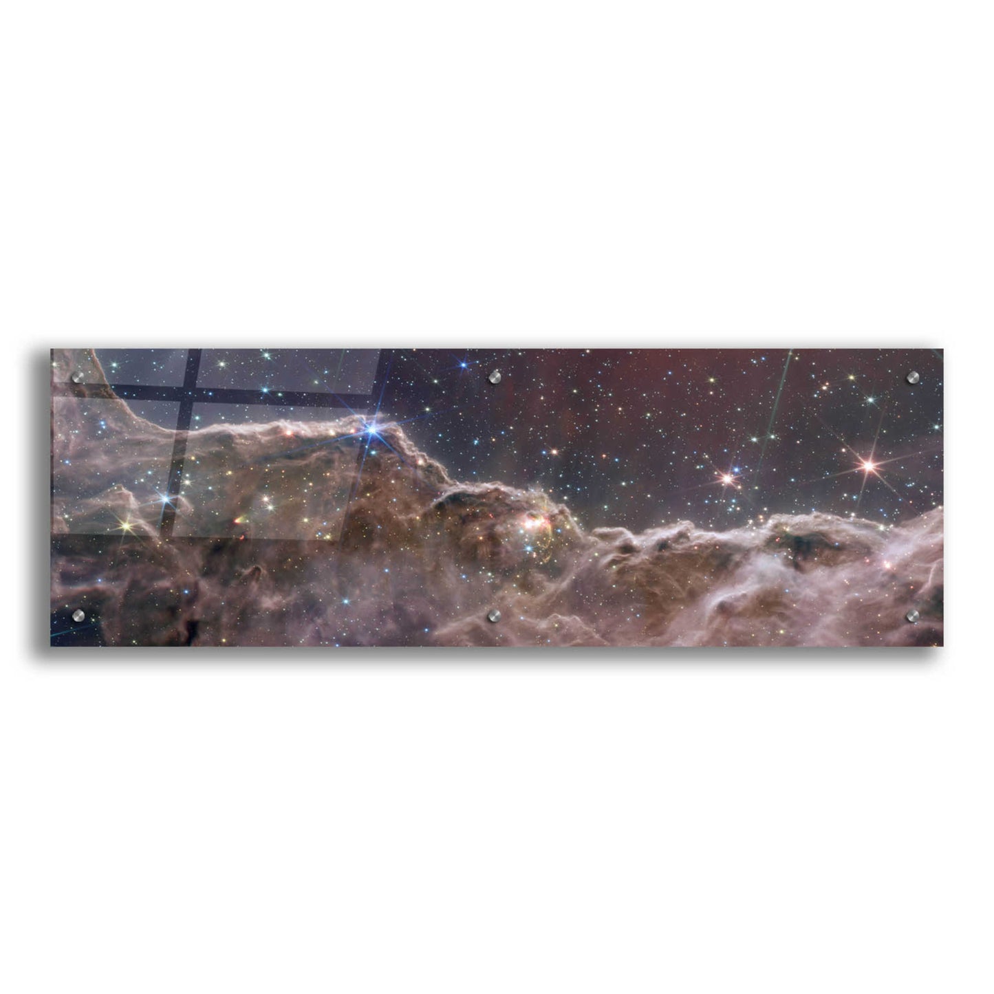 Epic Art 'Cosmic Cliffs in the Carina Nebula' by NASA, Acrylic Glass Wall Art,36x12