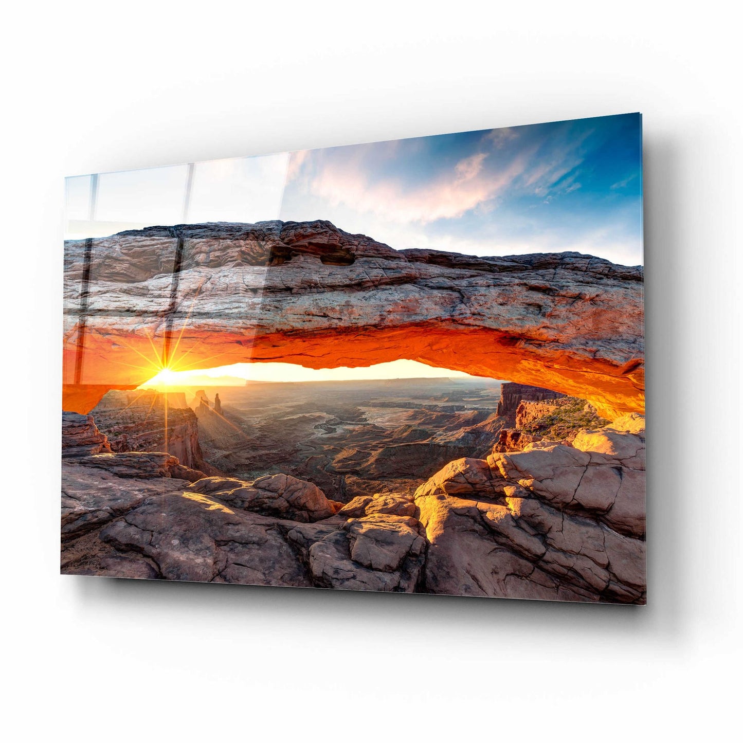 Epic Art 'Sunset Canyon' by Epic Portfolio, Acrylic Glass Wall Art,16x12